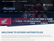 Tablet Screenshot of ecossemotorcycles.co.uk